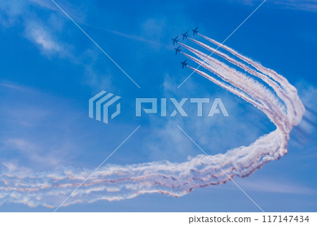 Blue sky image (blue impulse aerobatics) 117147434