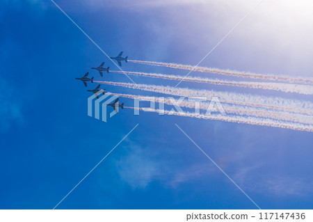 Blue sky image (blue impulse aerobatics) 117147436