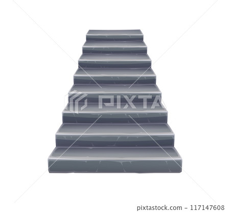 Stone stairs ladder or staircase and stairway with steps, cartoon vector for game or architecture. Concrete stone ladder, castle or old house path with staircase for cartoon building entrance stairway 117147608