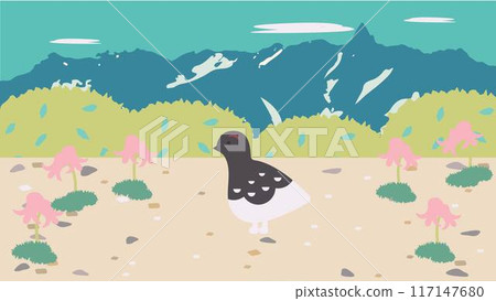 荷包牡丹和雷鳥 117147680