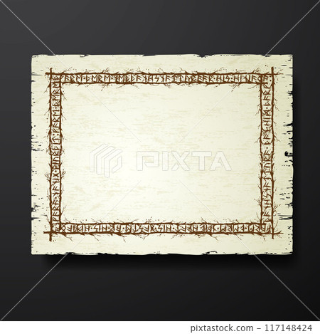 Tree branch pergament bind rune 117148424
