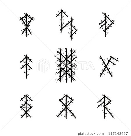 Tree black branch bind runes set 117148437