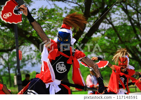 Folk entertainment performance Onikenbai Folk entertainment performance Onikenbai 117148591