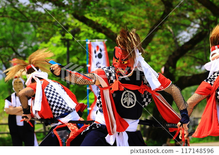 Folk entertainment performance Onikenbai Folk entertainment performance Onikenbai 117148596