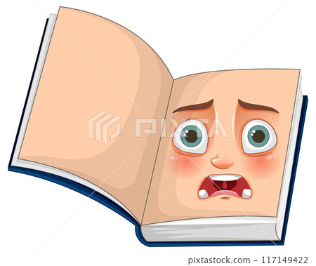Scared Book Illustration 117149422
