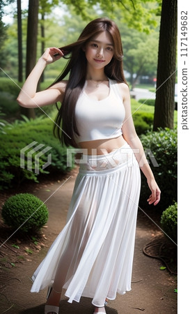 Striking a pose in a white dress!! 117149682