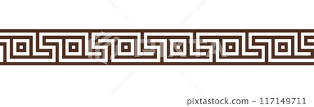 Greek key seamless border pattern collection 117149711