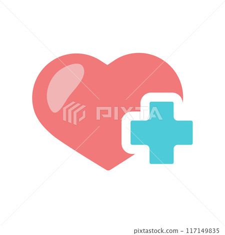 心形十字標記 心形十字標記 117149835