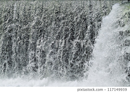 Flowing waterfall water, sparkling water, clear stream flow, large amount of water, texture, blessings of nature, image material, background material Flowing waterfall water, sparkling water, clear stream flow, large amount of water, texture, blessings of nature, image material, background material 117149939