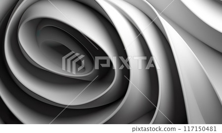Black and white 3DCG abstract pattern background 117150481