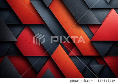 Sharp red and black triangles intersect, adding... - Stock Illustration ...