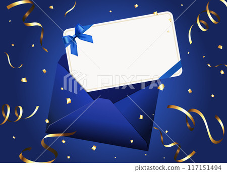 藍色信封和優惠券的插圖 藍色信封和優惠券的插圖 117151494