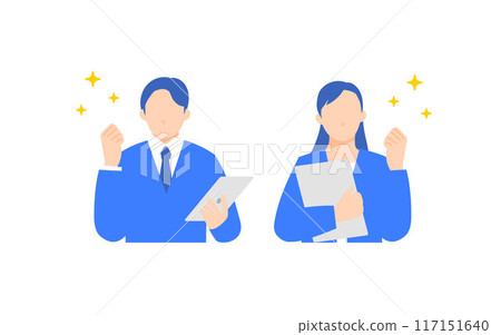 職業男女握拳互相鼓勵的商業場景 職業男女握拳互相鼓勵的商業場景 117151640