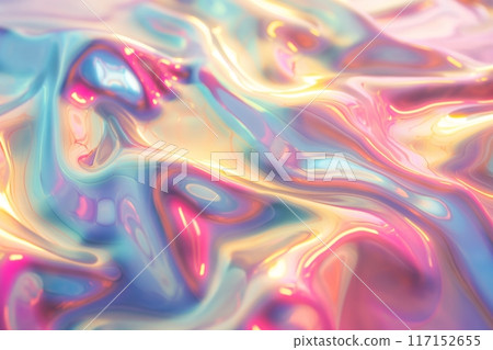 A vibrant abstract swirl of fluid colorful waves creating a dynamic smooth and glossy digital design A vibrant abstract swirl of fluid colorful waves creating a dynamic smooth and glossy digital design 117152655