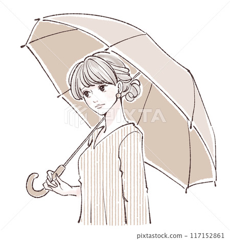 Parasol / Woman holding an umbrella 117152861