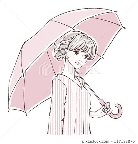 Parasol / Woman holding an umbrella 117152870
