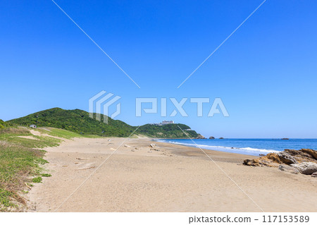 愛知縣田原市伊良湖岬的小路濱海灘 愛知縣田原市伊良湖岬的小路濱海灘 117153589