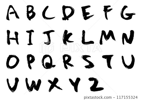 畫筆觸控字母插圖集 117155324