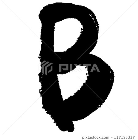 字母 B 的插圖與畫筆描邊 字母 B 的插圖與畫筆描邊 117155337