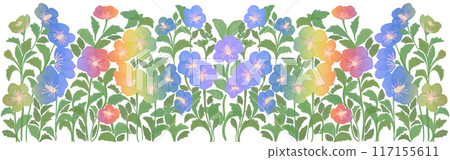rose of sharon border 117155611