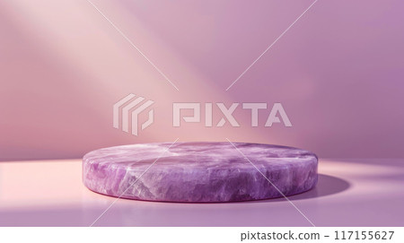 A Purple Marble Platform Against a Pink Background 117155627