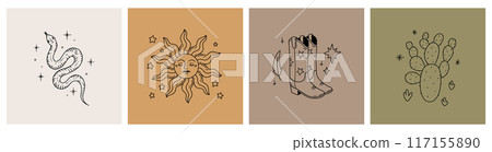 Cards with western elements 117155890