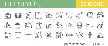 Lifestyle Icon Set 117156160