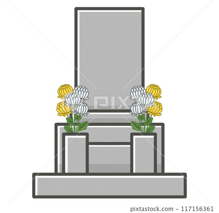 墳墓插畫素材 117156361
