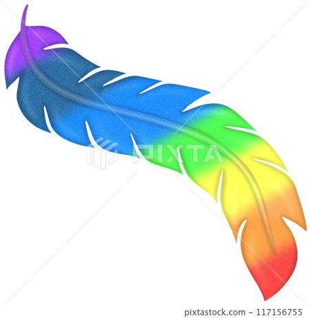 rainbow feathers 117156755