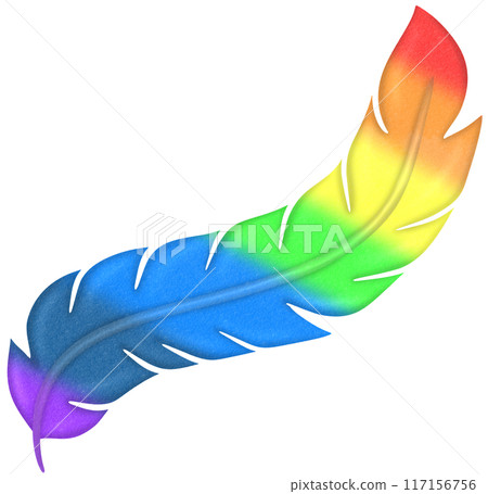 rainbow feathers 117156756
