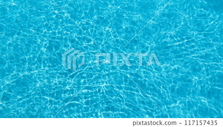 Water in the pool on a hot sunny day. 117157435