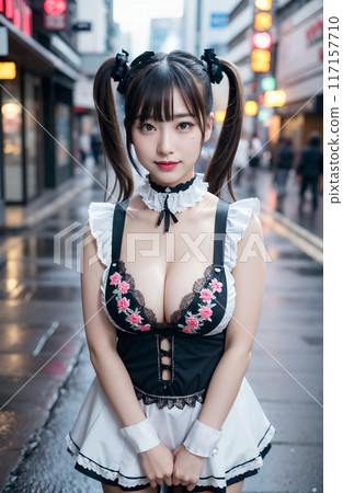 Twin-tailed Night Maid 117157710