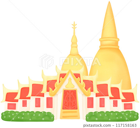 pagodas and temples pagodas and temples 117158163