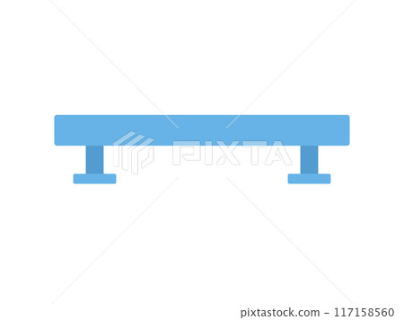 從側面看到的平衡木插圖 從側面看到的平衡木插圖 117158560