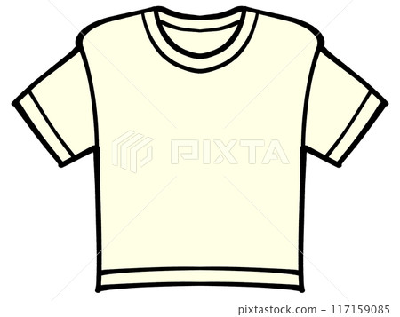 Simple T-shirt illustration material Simple T-shirt illustration material 117159085