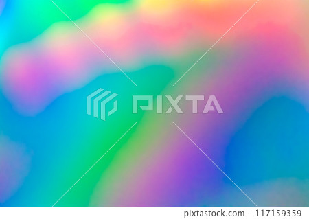 Abstract blur holographic rainbow foil iridescent background 117159359