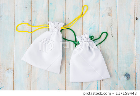 two little gift bags with colorful ties two little gift bags with colorful ties 117159448