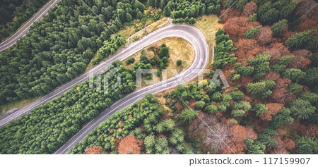 Scenic view of road curve 117159907