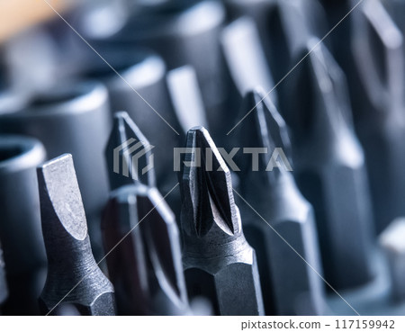 Closeup of bits set 117159942