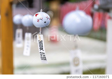 Summer Takekoma Shrine: Wind chimes on the approach to the shrine, summer pilgrimage, Iwanuma City, Miyagi Prefecture Summer Takekoma Shrine: Wind chimes on the approach to the shrine, summer pilgrimage, Iwanuma City, Miyagi Prefecture 117160071