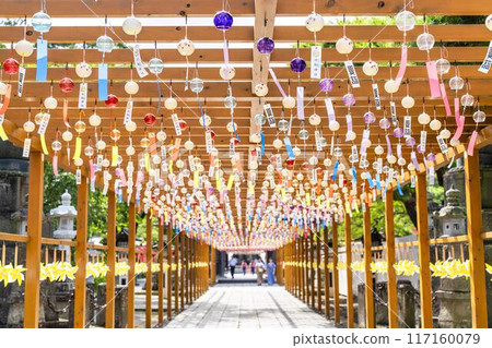 夏天的竹駒神社，路上的風鈴，夏日參拜，宮城縣岩沼市 117160079