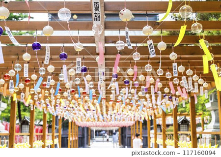 Summer Takekoma Shrine: Wind chimes on the approach to the shrine, summer pilgrimage, Iwanuma City, Miyagi Prefecture Summer Takekoma Shrine: Wind chimes on the approach to the shrine, summer pilgrimage, Iwanuma City, Miyagi Prefecture 117160094