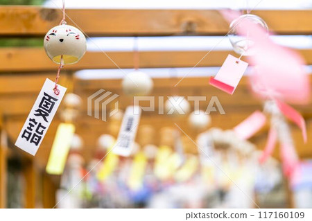 Summer Takekoma Shrine: Wind chimes on the approach to the shrine, summer pilgrimage, Iwanuma City, Miyagi Prefecture 117160109