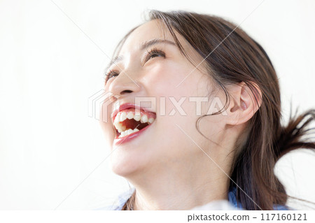 A woman with a smile A woman with a smile 117160121