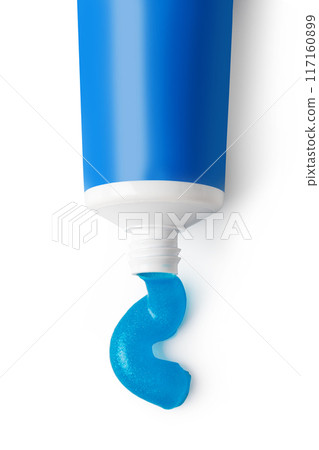 tube of toothpaste on a white background 117160899