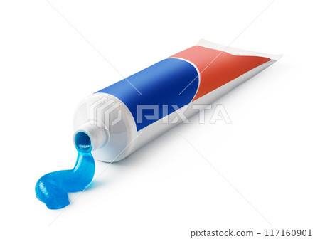 tube of toothpaste on a white background 117160901