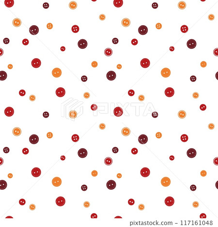 Buttons Seamless Pattern with hand drawn elements. Vector background for tailor, seamstress, atelier, fashion design Buttons Seamless Pattern with hand drawn elements. Vector background for tailor, seamstress, atelier, fashion design 117161048