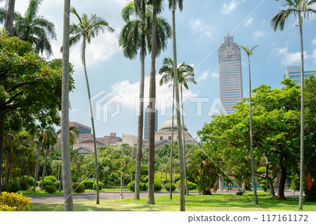228 Peace Memorial Park and city view in Taipei, Taiwan 228 Peace Memorial Park and city view in Taipei, Taiwan 117161172