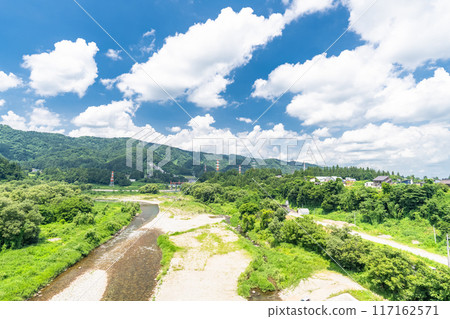 【新潟縣】夏日寧靜的鄉村風景 【新潟縣】夏日寧靜的鄉村風景 117162571