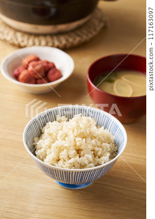 胚芽米裝在碗裡 胚芽米裝在碗裡 117163097